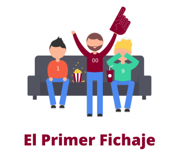 imagen de 3 personas en un sofá viendo deportes más horario del programa deportivo