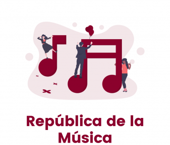 Imagen de unas notas musicales junto a nombre de programa