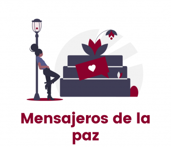 Nombre del programa y una chica apoyada en una farola