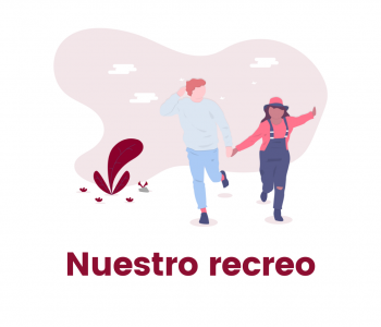 nombre del programa y un niño y niña corriendo