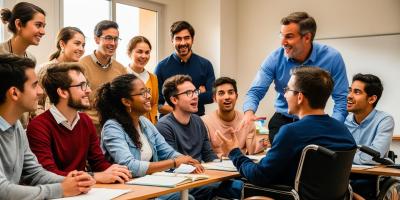 Estudiantes en un aula 