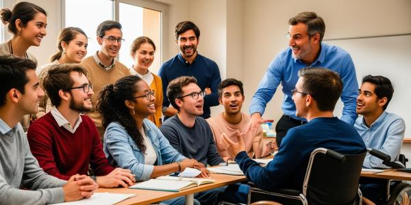 Estudiantes en un aula
