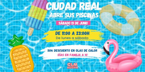 Las piscinas municipales de Ciudad Real abrirán el 13 de junio con más accesibilidad, horarios ampliados y descuentos especiales para familias